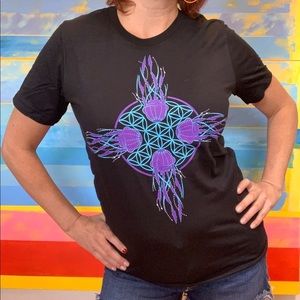 MY DESIGN Zia Flower of Life Jellyfish Graphic Tee